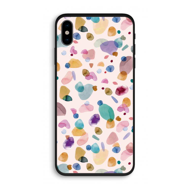 Terrazzo Memphis Pink: iPhone X Biologisch afbreekbaar hoesje