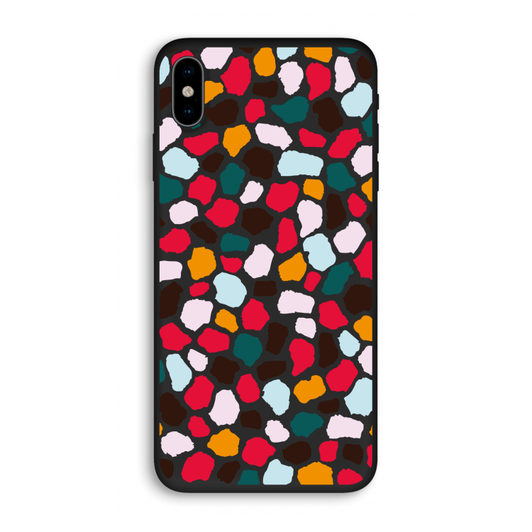 Colored Giraffe: iPhone X Biologisch afbreekbaar hoesje