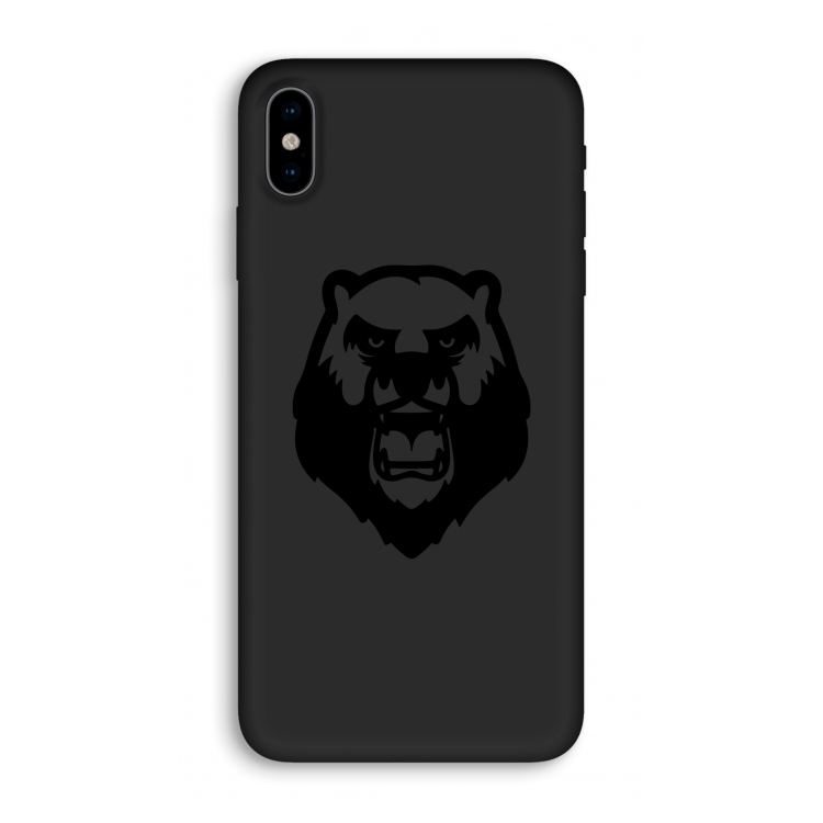Angry Bear (black): iPhone X Biologisch afbreekbaar hoesje
