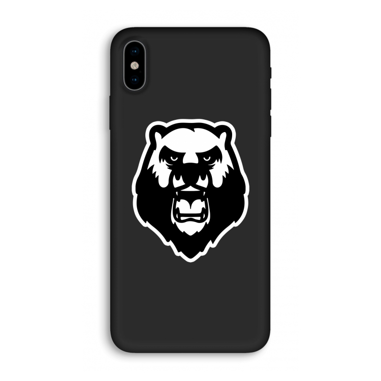 Angry Bear (white): iPhone X Biologisch afbreekbaar hoesje