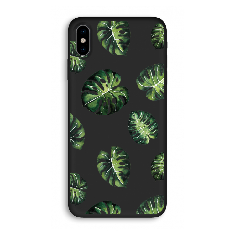 Tropische bladeren: iPhone X Biologisch afbreekbaar hoesje