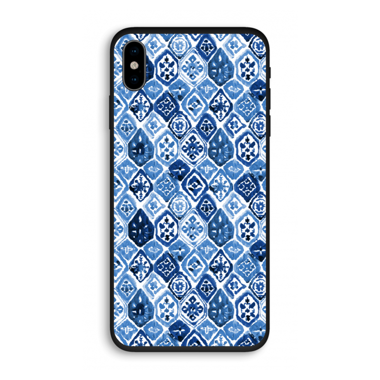 Blauw motief: iPhone X Biologisch afbreekbaar hoesje