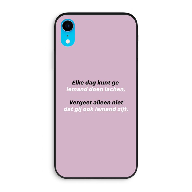gij zijt ook iemand: iPhone XR Biologisch afbreekbaar hoesje