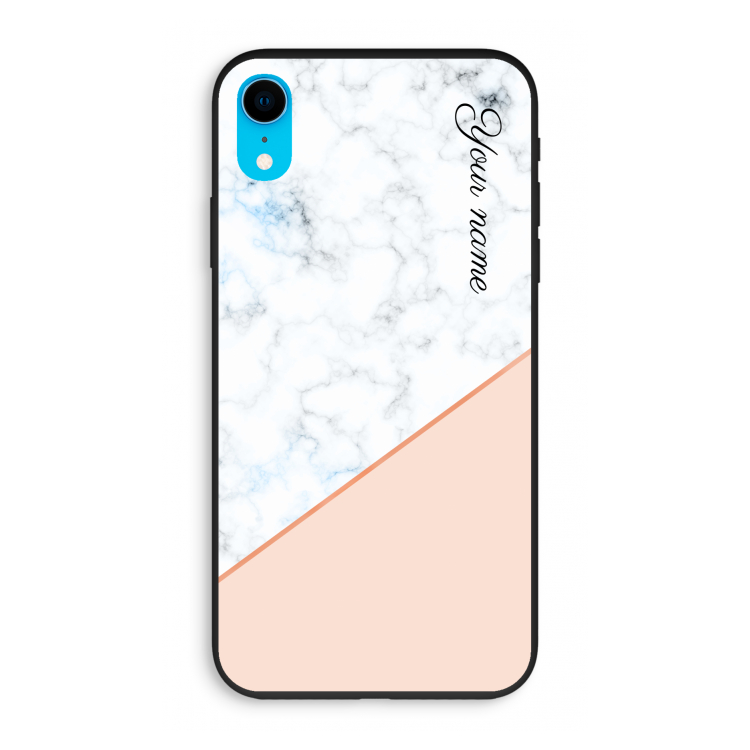 Marmer in stijl: iPhone XR Biologisch afbreekbaar hoesje