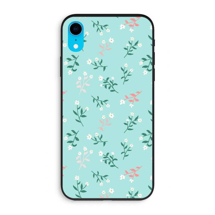 Small white flowers: iPhone XR Biologisch afbreekbaar hoesje