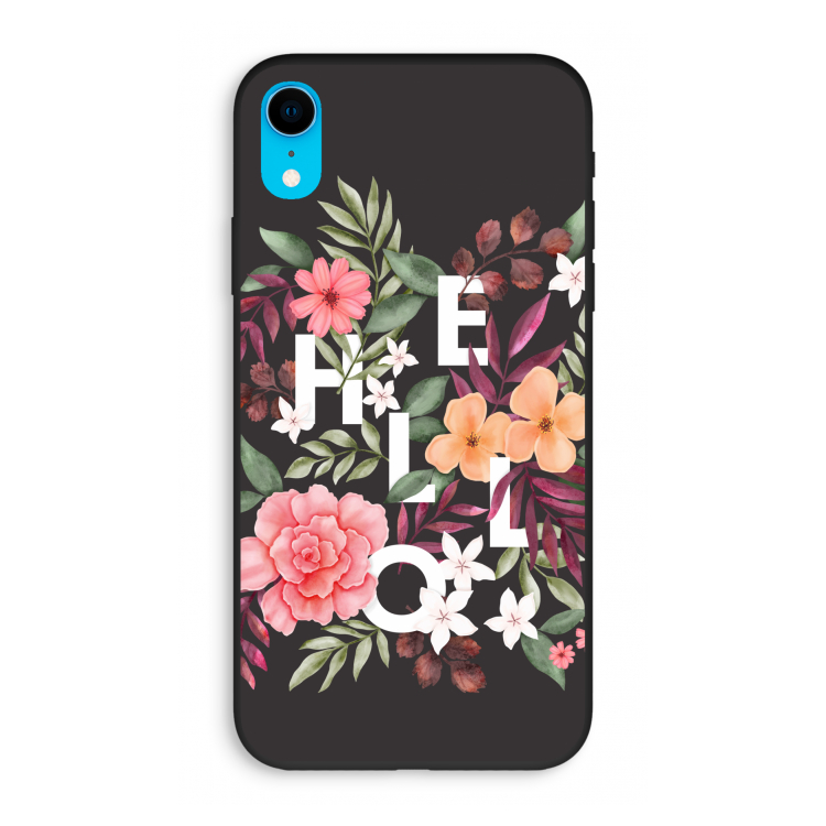 Hello in flowers: iPhone XR Biologisch afbreekbaar hoesje