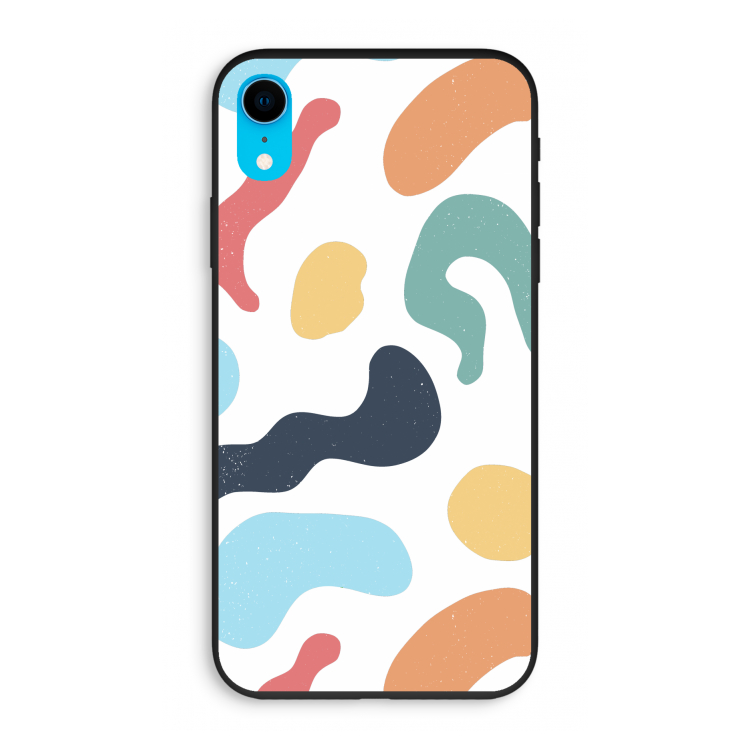 Memphis Shapes Blue: iPhone XR Biologisch afbreekbaar hoesje