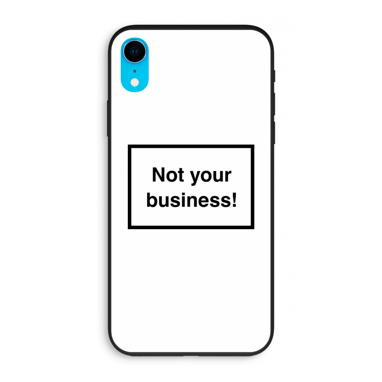 Not your business: iPhone XR Biologisch afbreekbaar hoesje