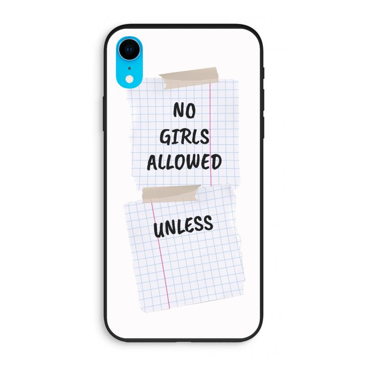 No Girls Allowed Unless: iPhone XR Biologisch afbreekbaar hoesje