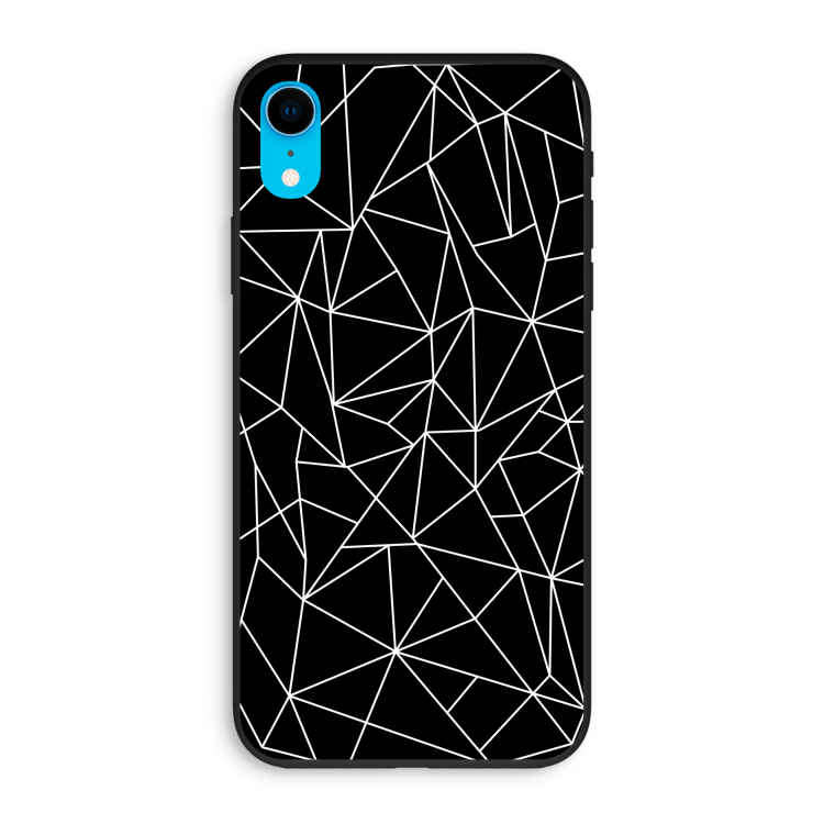 Geometrische lijnen wit: iPhone XR Biologisch afbreekbaar hoesje