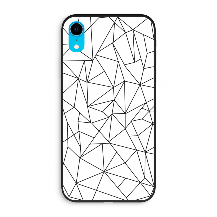 Geometrische lijnen zwart: iPhone XR Biologisch afbreekbaar hoesje