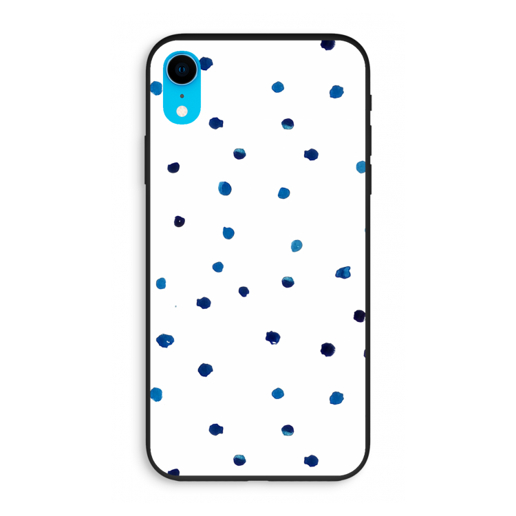 Blauwe stippen: iPhone XR Biologisch afbreekbaar hoesje