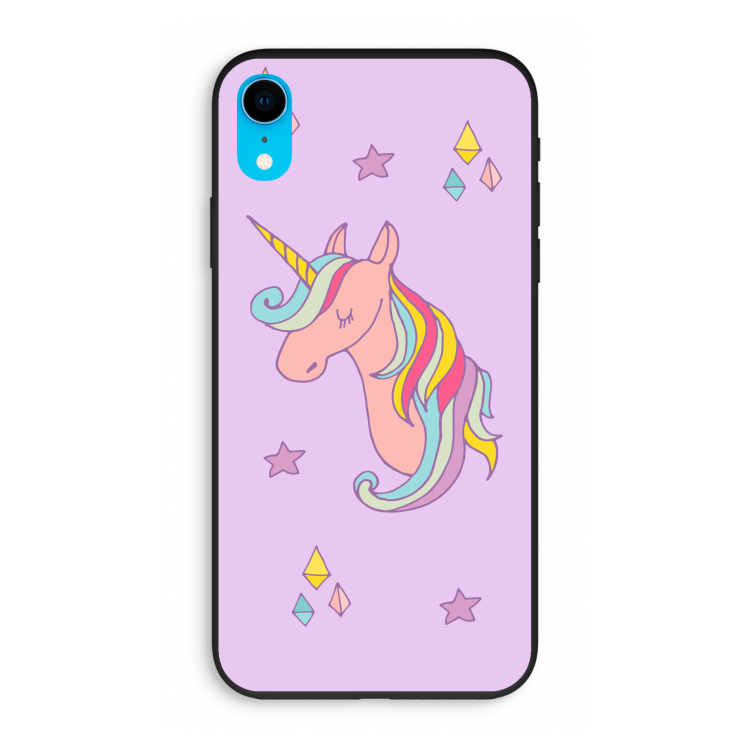 Roze eenhoorn: iPhone XR Biologisch afbreekbaar hoesje
