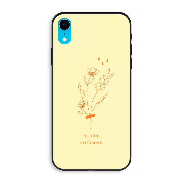No rain no flowers: iPhone XR Biologisch afbreekbaar hoesje
