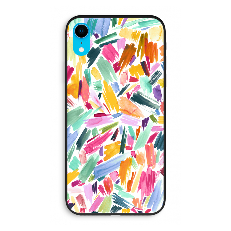 Watercolor Brushstrokes: iPhone XR Biologisch afbreekbaar hoesje