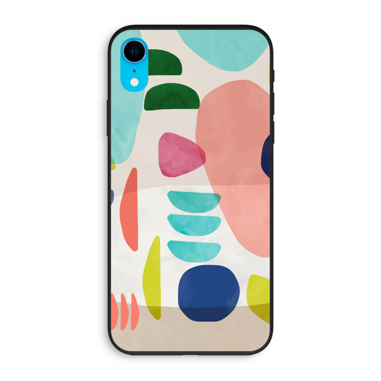 Bold Rounded Shapes: iPhone XR Biologisch afbreekbaar hoesje