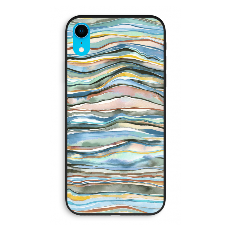 Watercolor Agate: iPhone XR Biologisch afbreekbaar hoesje