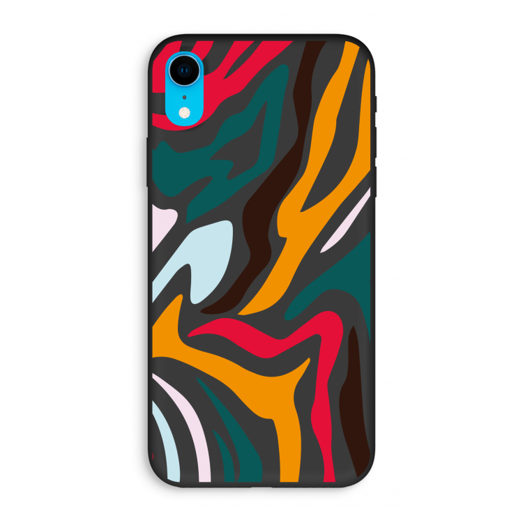 Colored Zebra: iPhone XR Biologisch afbreekbaar hoesje