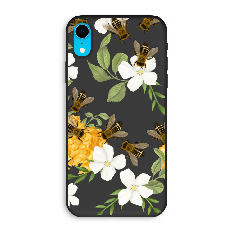 No flowers without bees: iPhone XR Biologisch afbreekbaar hoesje