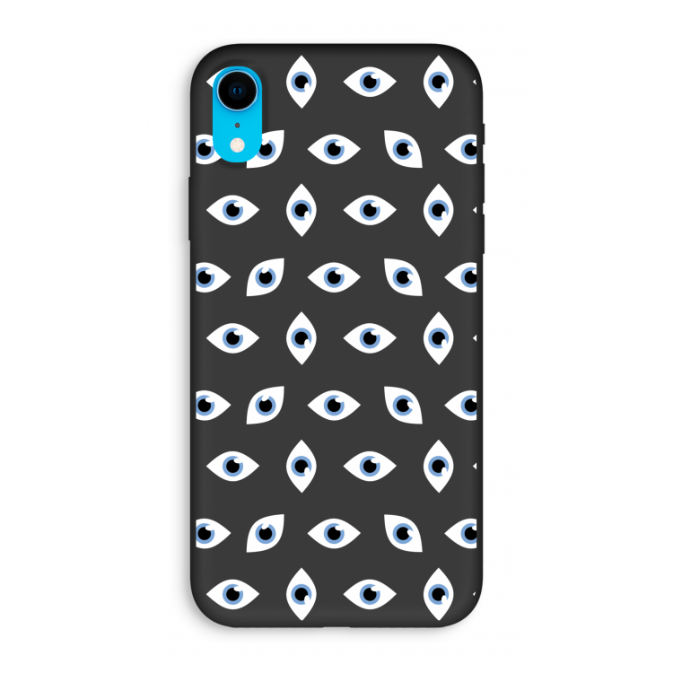 Eyes pattern: iPhone XR Biologisch afbreekbaar hoesje