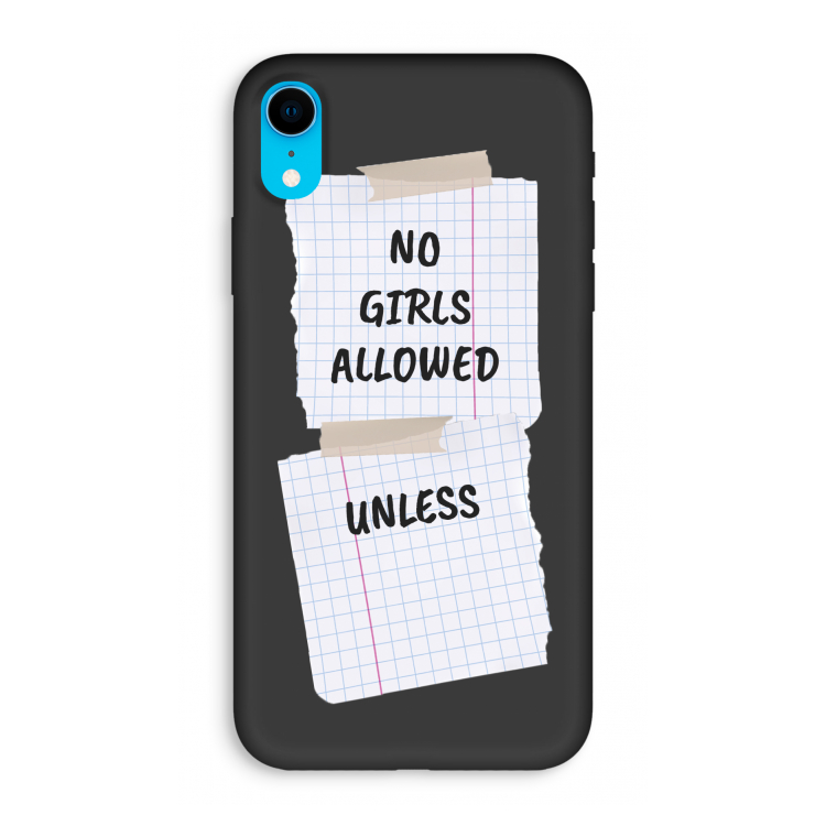 No Girls Allowed Unless: iPhone XR Biologisch afbreekbaar hoesje