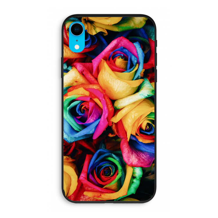 Neon bloemen: iPhone XR Biologisch afbreekbaar hoesje