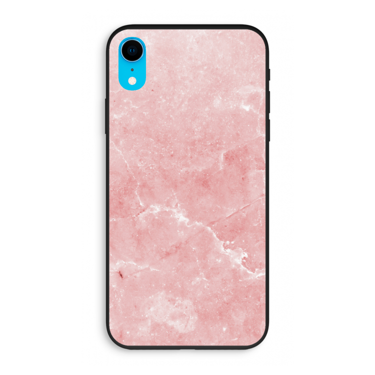 Roze marmer: iPhone XR Biologisch afbreekbaar hoesje