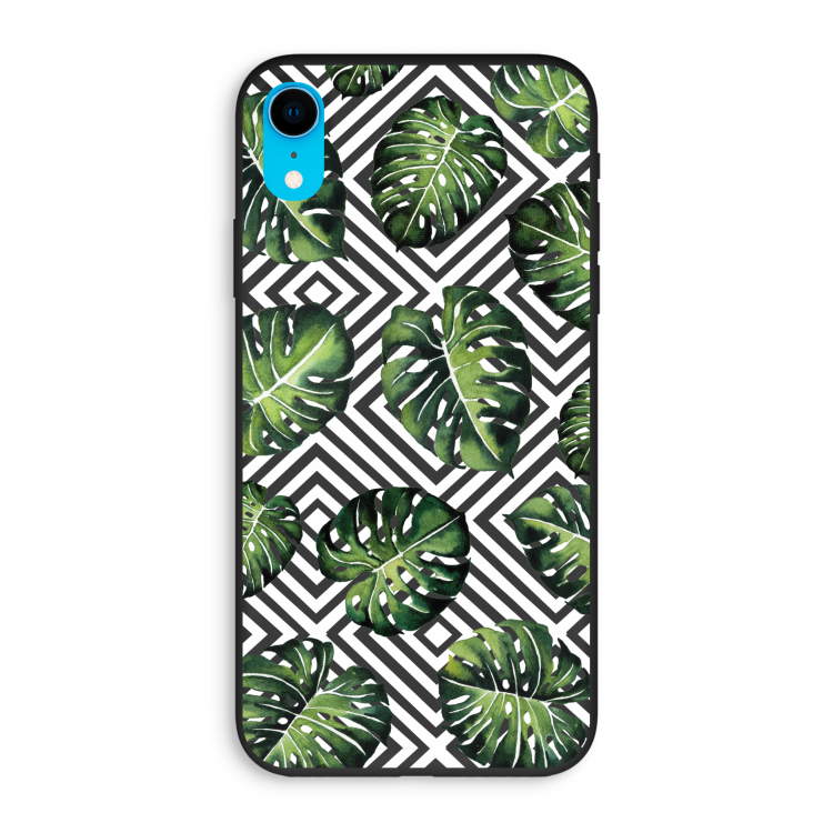 Geometrische jungle: iPhone XR Biologisch afbreekbaar hoesje