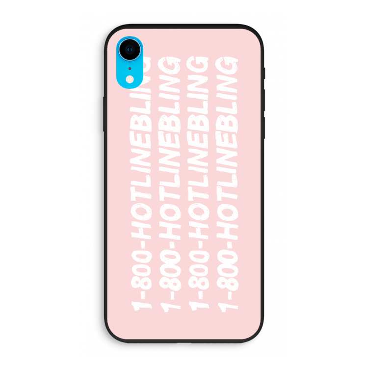 Hotline bling pink: iPhone XR Biologisch afbreekbaar hoesje