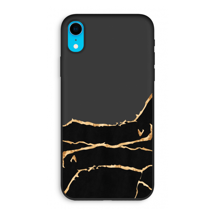 Gouden marmer: iPhone XR Biologisch afbreekbaar hoesje