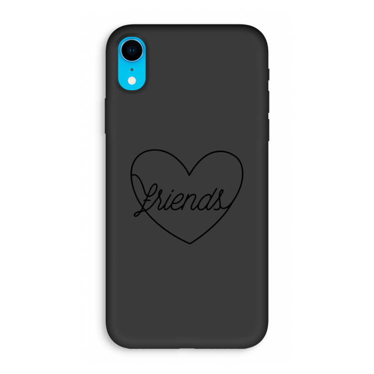 Friends heart black: iPhone XR Biologisch afbreekbaar hoesje