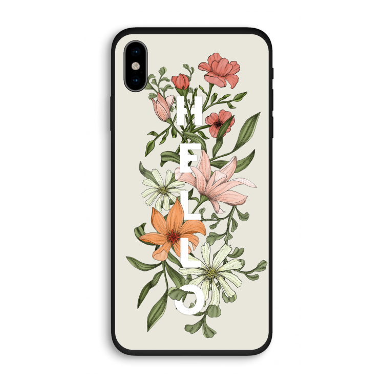 Hello bloemen: iPhone XS Biologisch afbreekbaar hoesje
