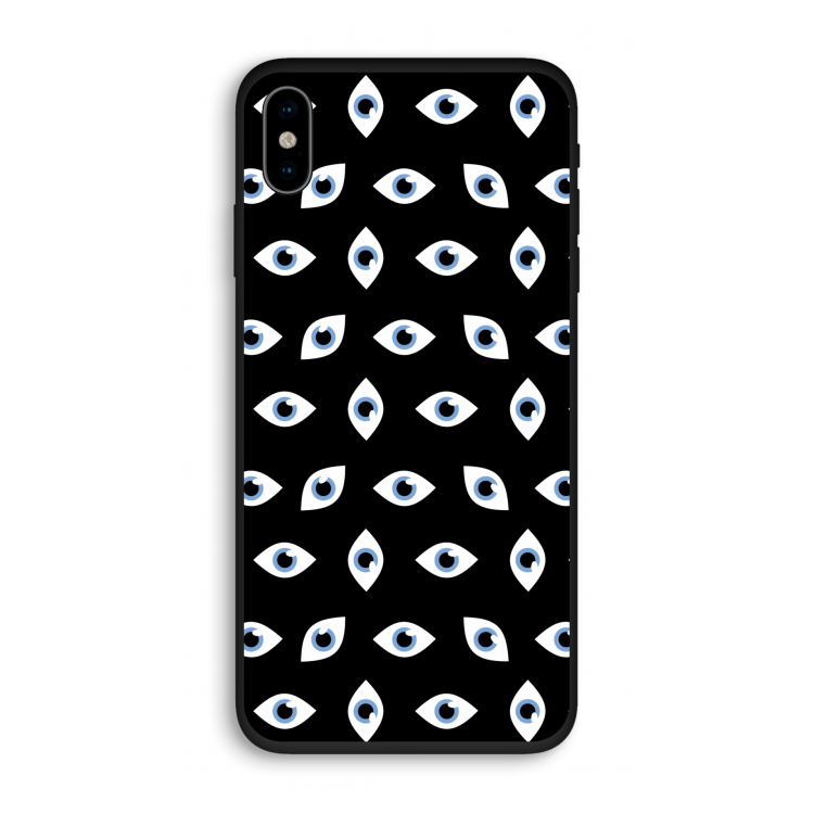 Eyes pattern: iPhone XS Biologisch afbreekbaar hoesje