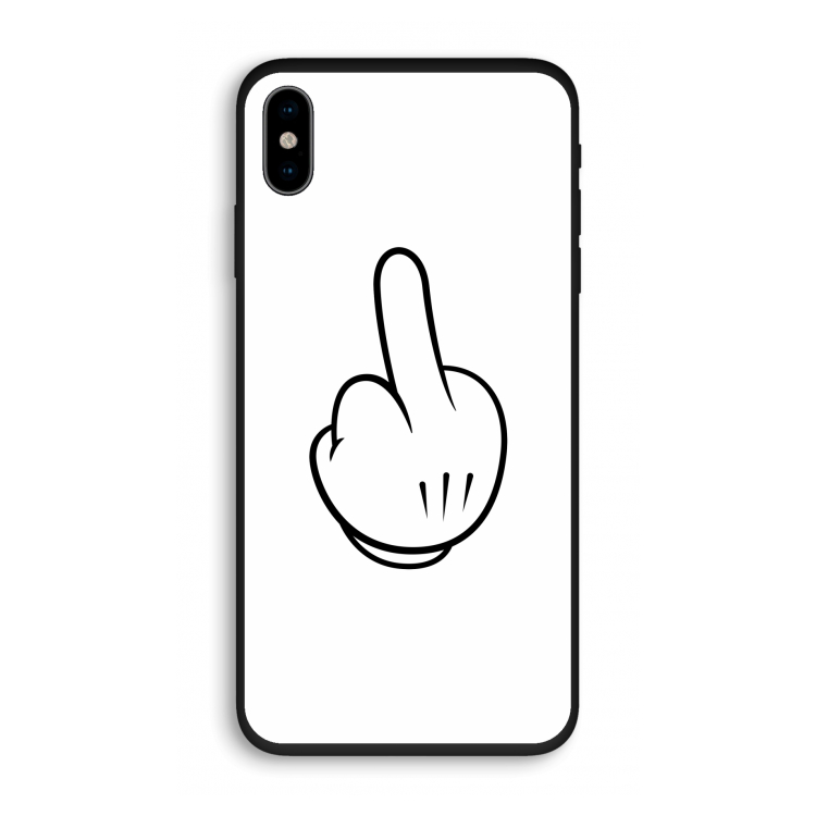 Middle finger white: iPhone XS Biologisch afbreekbaar hoesje