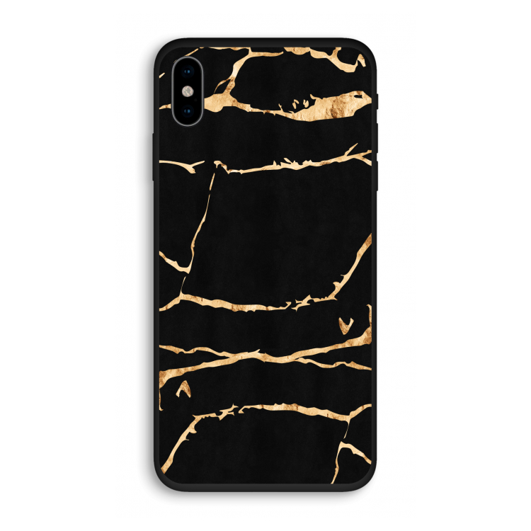 Gouden marmer: iPhone XS Biologisch afbreekbaar hoesje