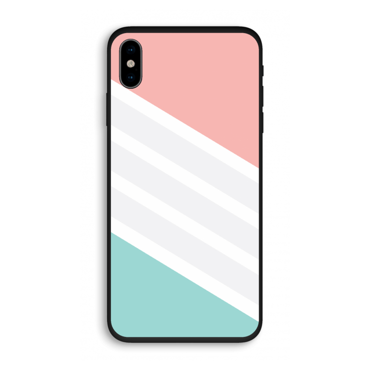 Strepen pastel: iPhone XS Biologisch afbreekbaar hoesje