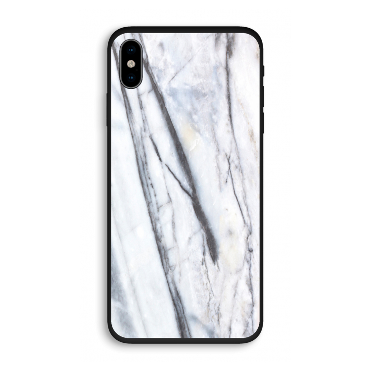 Gestreepte marmer: iPhone XS Biologisch afbreekbaar hoesje