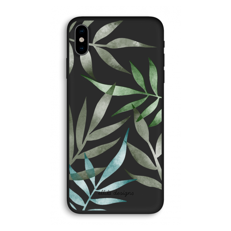 Tropical watercolor leaves: iPhone XS Biologisch afbreekbaar hoesje