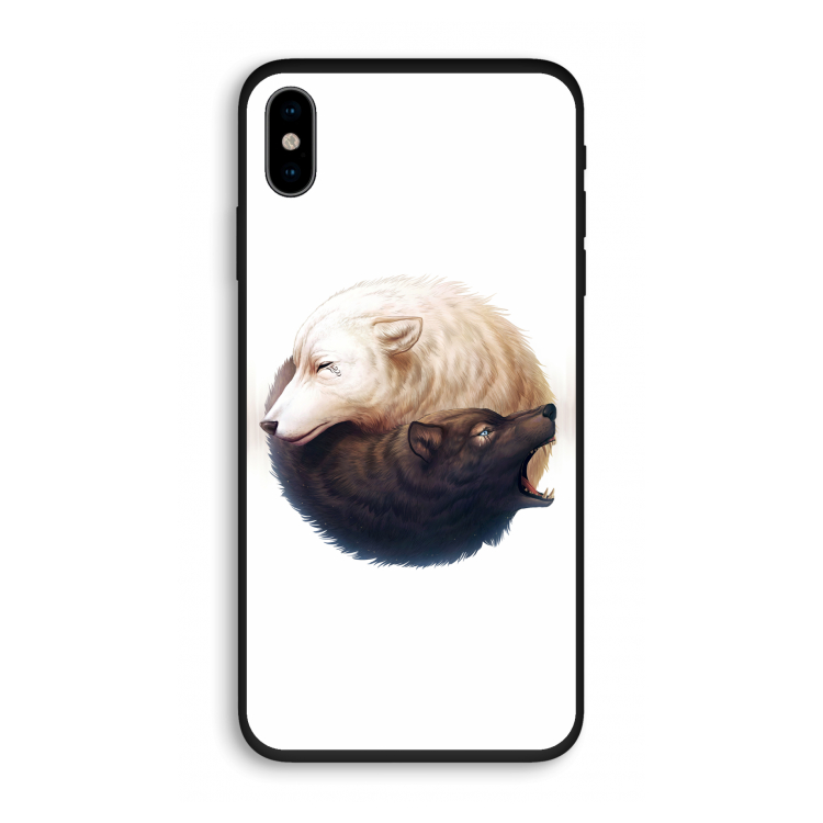 Yin Yang Wolves: iPhone XS Biologisch afbreekbaar hoesje
