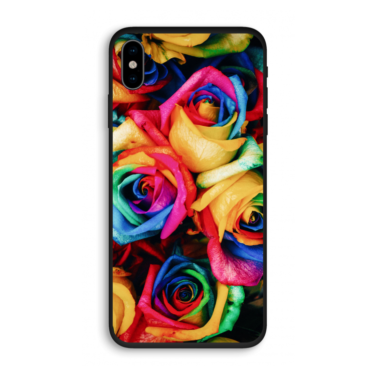 Neon bloemen: iPhone XS Biologisch afbreekbaar hoesje