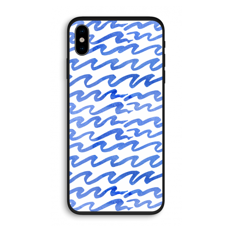 Blauwe golven: iPhone XS Biologisch afbreekbaar hoesje