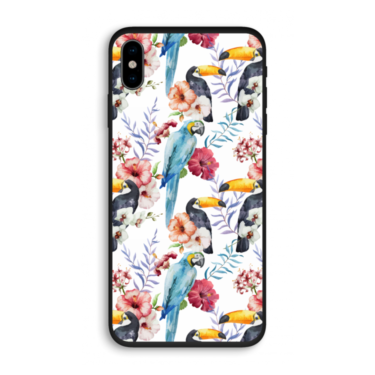 Bloemen tukan: iPhone XS Biologisch afbreekbaar hoesje