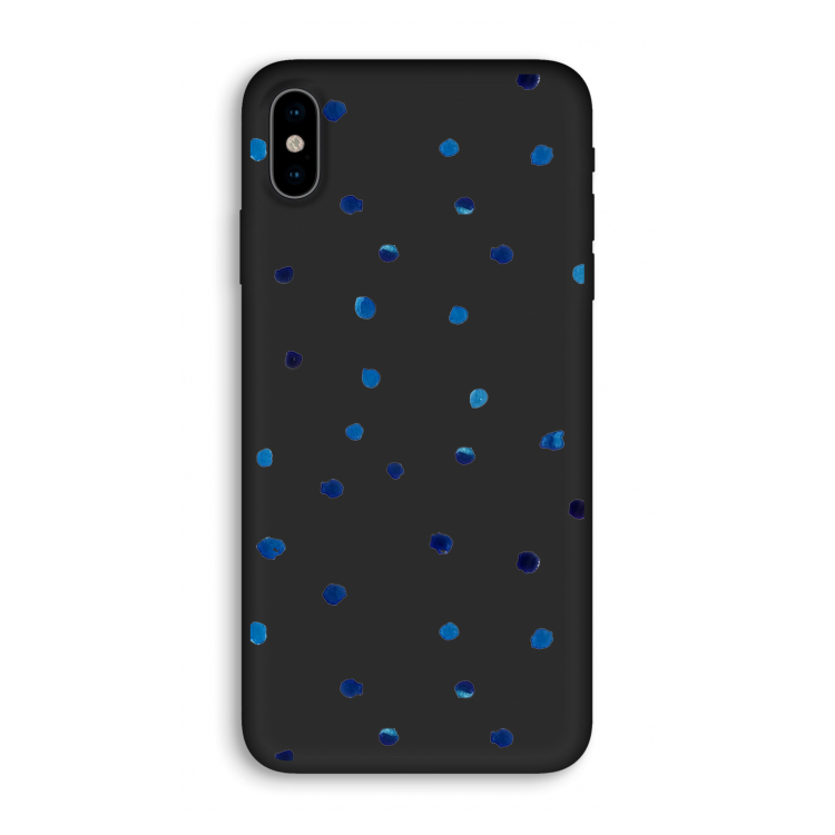 Blauwe stippen: iPhone XS Biologisch afbreekbaar hoesje