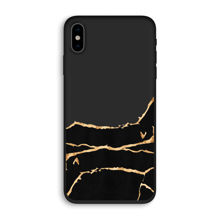 Gouden marmer: iPhone XS Biologisch afbreekbaar hoesje