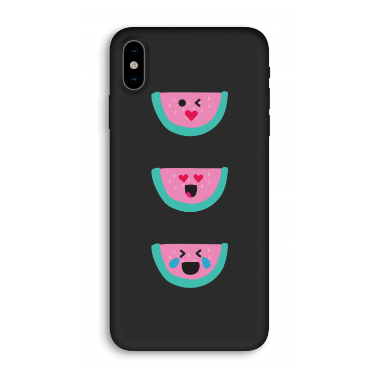 Smiley watermeloen: iPhone XS Biologisch afbreekbaar hoesje