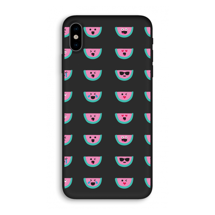 Smiley watermeloenprint: iPhone XS Biologisch afbreekbaar hoesje