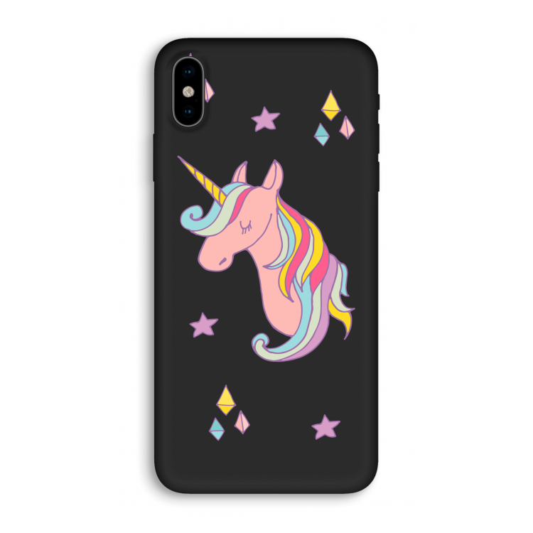 Roze eenhoorn: iPhone XS Biologisch afbreekbaar hoesje
