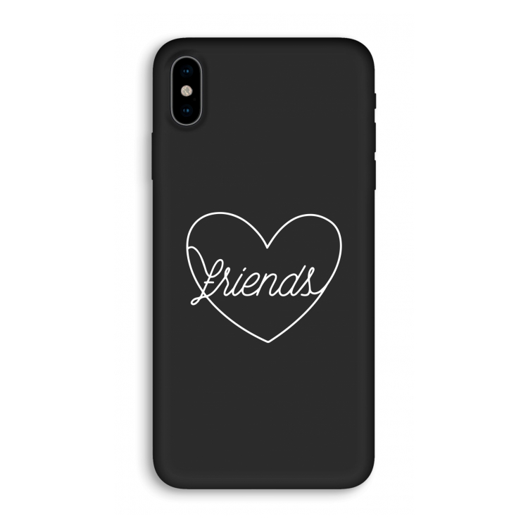 Friends heart pastel: iPhone XS Biologisch afbreekbaar hoesje