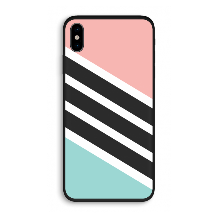 Strepen pastel: iPhone XS Biologisch afbreekbaar hoesje