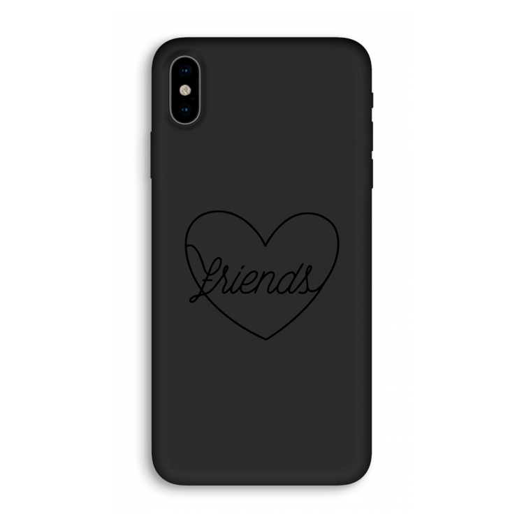 Friends heart black: iPhone XS Biologisch afbreekbaar hoesje